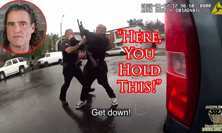 LAPD Officer Practically Hands His Shotgun To Perp