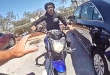 Motorcyclist Hits Officer Then Gets Tased While Fleeing