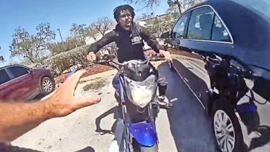 Motorcyclist Hits Officer Then Gets Tased While Fleeing