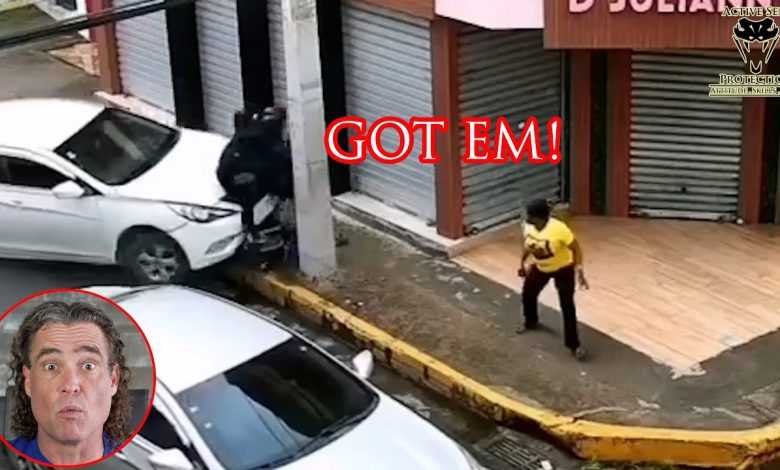 Fed Up Hero Runs Over Robbers