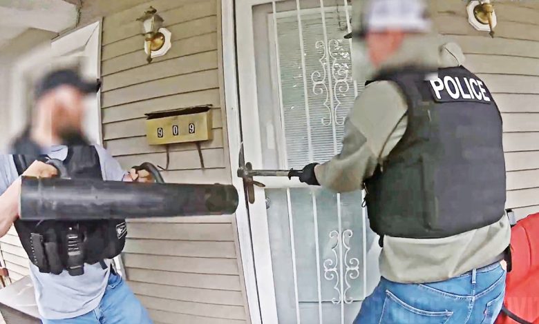 Suspect Armed With Revolver Gets Shot During Police Entry