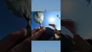 Parachuting into NORMANDY for D-DAY 80TH ANNIVERSARY #ww2 #normandy #parachute #shorts #military