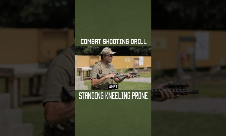 Combat Shooting Drill: Standing Kneeling Prone #specialforces #shorts #military