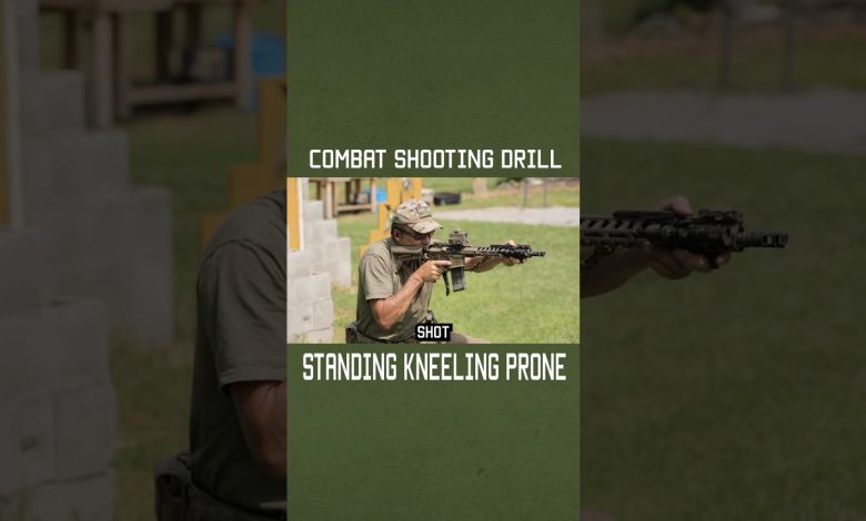 Combat Shooting Drill: Standing Kneeling Prone #shorts #specialforces #greenberet