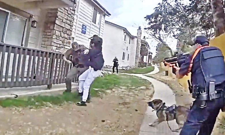 Suspect Attacks Officer With Butcher Knife