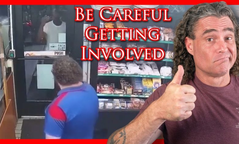 Clerk Steps In To Protect Defenseless Woman From Madman | Active Self Protection