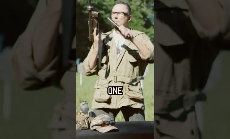 Best smg ever? M3 Grease Gun #shorts #ww2 #history #fun