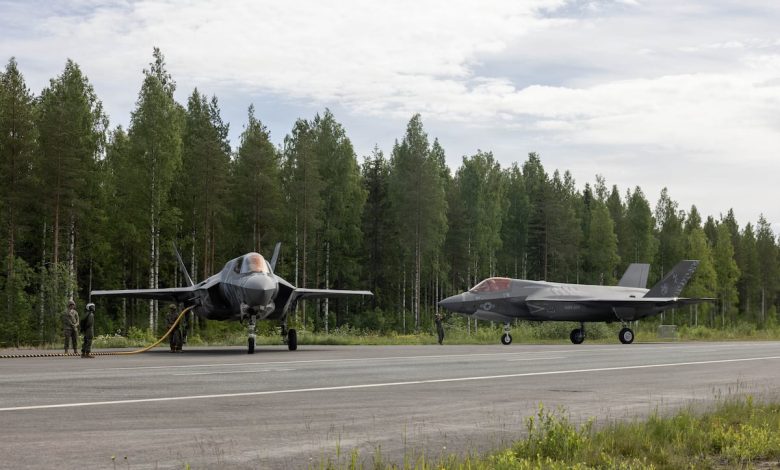 Highway patrol: US Marine F-35s conduct flight operations on Finnish roads