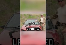 How military snipers shoot into car windshields! #shorts #cars #military