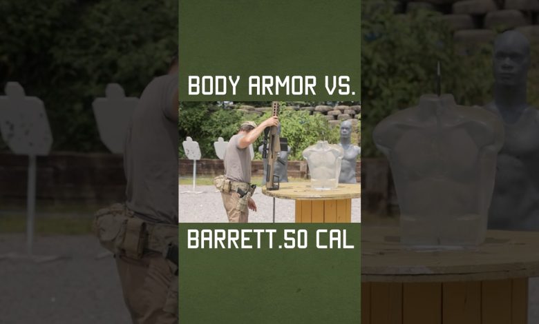 Body Armor vs. Barrett .50 Cal #shorts #cool #barrett #sniper #military