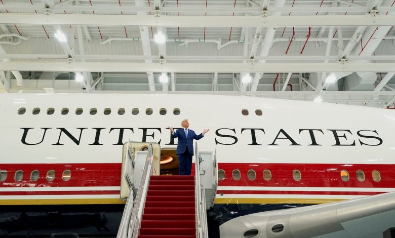 In a first, Trump will travel aboard Qatari-donated Air Force One