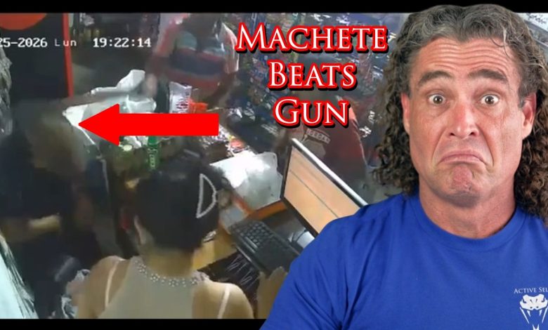 Armed Robber Takes A MACHETE To The DOME | Active Self Protection
