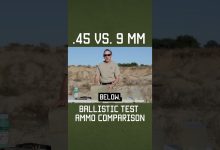 .45 vs. 9 mm #ballistics #shorts #military
