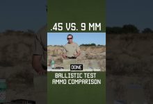 9mm vs 45 Ballistic Test # #militaryeverything #tips #training #reload