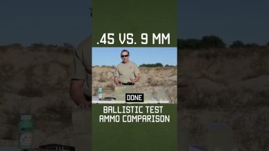 9mm vs 45 Ballistic Test # #militaryeverything #tips #training #reload