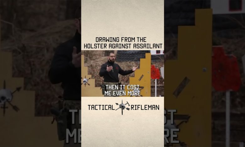 Drawing From A Holster Against An Assailant #shorts #military #selfdefense #tips