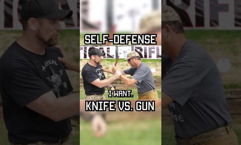 SELF DEFENSE: KNIFE VS GUN # #military #militaryeverything #lawenforcement  #tips  #specialforces