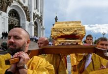 Russia sends bones of medieval warrior prince to Ukraine front to boost morale