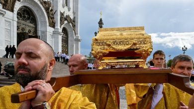 Russia sends bones of medieval warrior prince to Ukraine front to boost morale