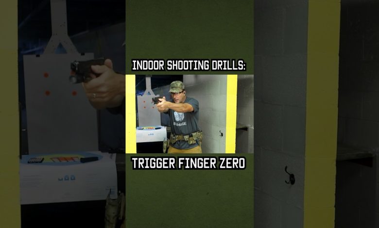 Indoor Shooting Drill: Trigger Finger Zero #training #shorts #military #lawenforcement #tactics