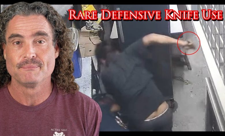 Defensive KNIFE Use Caught On Camera | Active Self Protection