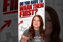 DO you have to warn them FIRST?