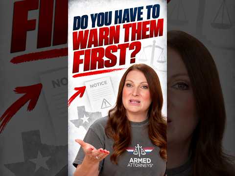 DO you have to warn them FIRST?