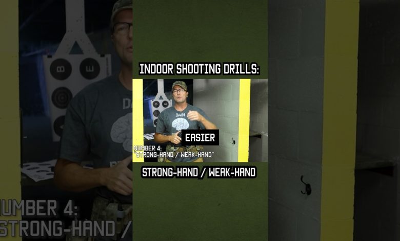Indoor Shooting Range: Strong-Hand vs. Weak-Hand #military #training #shorts #rangeday