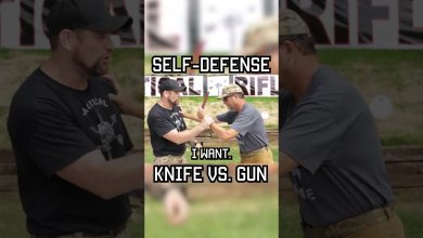 SELF DEFENSE KNIFE VS GUN  #military #militaryeverything #tips #army #training