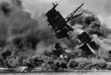 Japan Lost World War II the Second Bombs Fell on US Navy Battleships At Pearl Harbor
