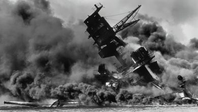 Japan Lost World War II the Second Bombs Fell on US Navy Battleships At Pearl Harbor