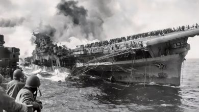 Two Bombs, over 800 dead, the Ship Listing 13 Degrees with Her Own Ordnance Cooking Off: US Navy Essex-Class Aircraft Carrier Survived What Seems Like Impossible Odds