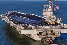 Stealth Surprise at 3600 Degrees: 100,000-Ton Nuclear US Navy Aircraft Carrier USS Gerald R. Ford Is Missing F-35C Fighters