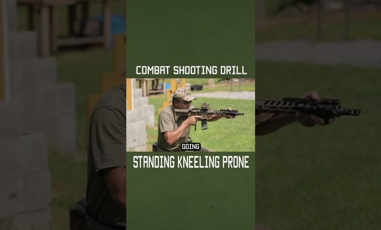Combat Shooting Drill: Standing, Kneeling, Prone #military #militaryeverything #army #training #tips