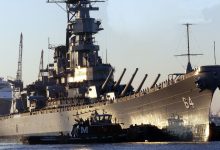 58,000-Ton US Navy Iowa-Class Battleship USS Kentucky:  Million Spent, She Was 72 Percent Complete and Used for ‘Parts’